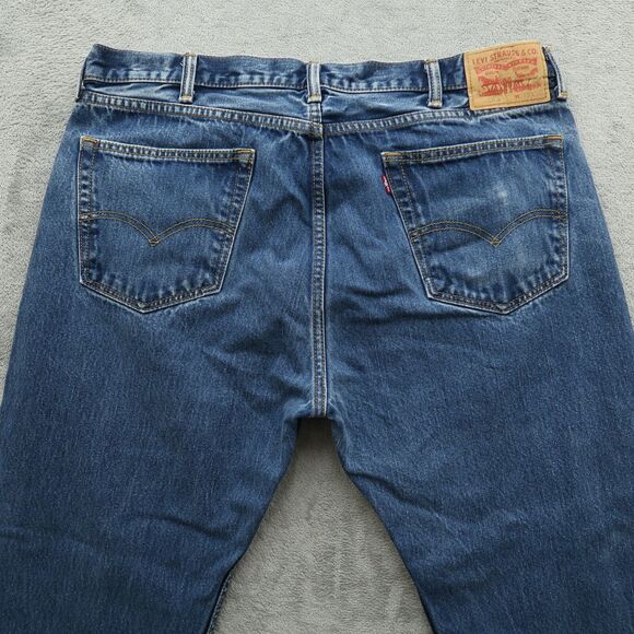 Levi's Jeans Mens Fits 39x29 (Size 40x30) Blue 505 Reg Straight Cotton Denim - Picture 11 of 15